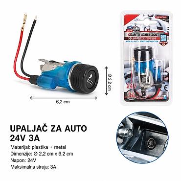 adapter 220v na 12v auto: KMT Univerzalni komplet za upaljač 24V (SKU: 2001083, EAN: ) - — 1
