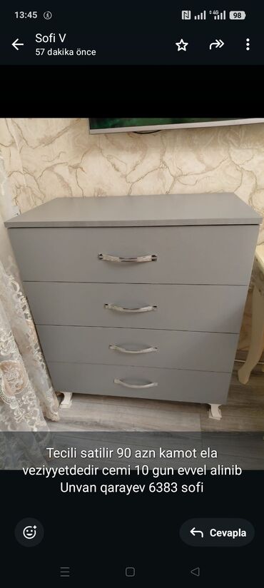Кровати: Tecili satilir 90 azn kamot ela veziyyetdedir cemi 10 gun evvel alinib
