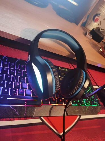 Zvučnici, slušalice i mikrofoni: Gejming slušalice sa LED osvetljenjem i mikrofonom - Preko ušiju — 4