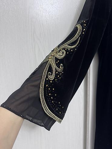 Вечерние платья: Вечернее платье, Классическое, Длинная модель, Велюр, С рукавами, Стразы, Стандарт — 6