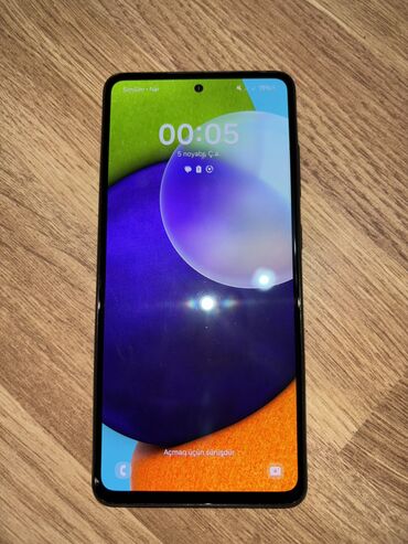 samsung the freestyle qiymeti: Samsung Galaxy A52, 128 GB, rəng - Qara, Barmaq izi, Face ID, İki sim kartlı