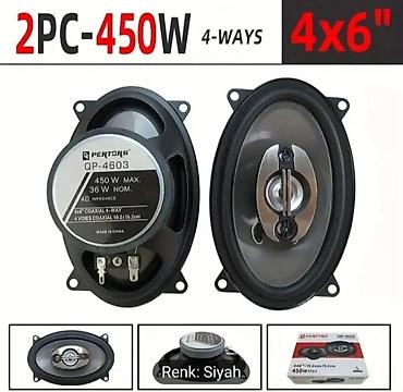 Bir Cüt 10,16X15,24 sm (2 X 450 Vt) 4 Kanallı Avtomobil Hifi Koaksial