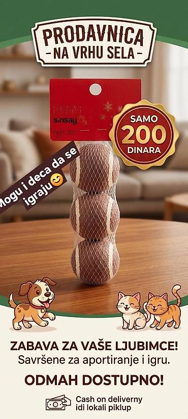 Set od 3 loptice za kućne ljubimce, namenjen za igru i aportiranje