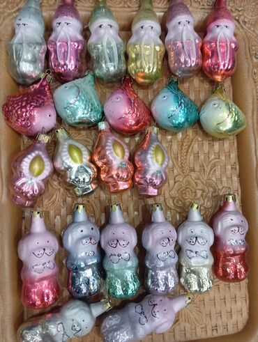 Yeni il oyuncaqları və bəzəkləri: Первое фото по 4м.другие фото по 2м все игрушки стеклянные şüşə yolka — 2