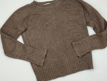eleganckie brązowa bluzki: Sweter, L, stan - Dobry