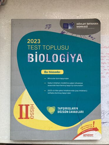 Testlər: Biologiya Testlər 11-ci sinif, DİM, 2-ci hissə, 2023 il