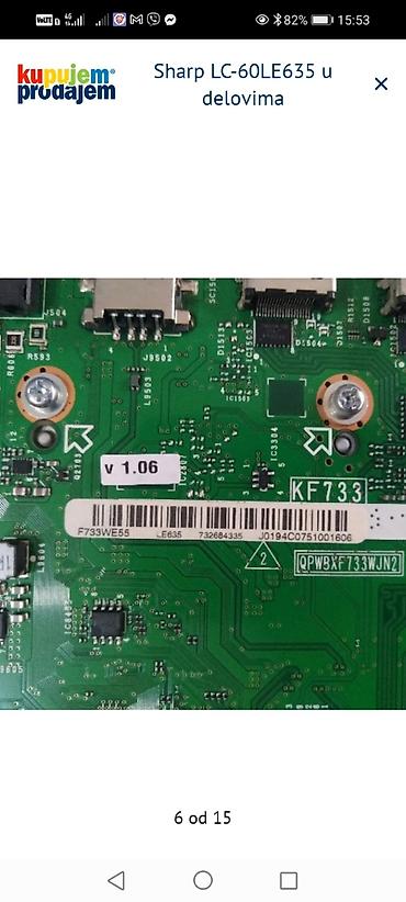 Aksesoari za TV i video: Sharp LC-60LE635 – delovi i module Dostupni originalni delovi sa — 7
