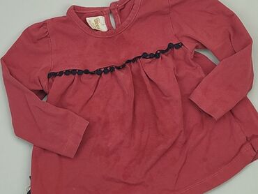 czerwona bluzka z długim rękawem: Bluzka, 12-18 m, stan - Zadowalający