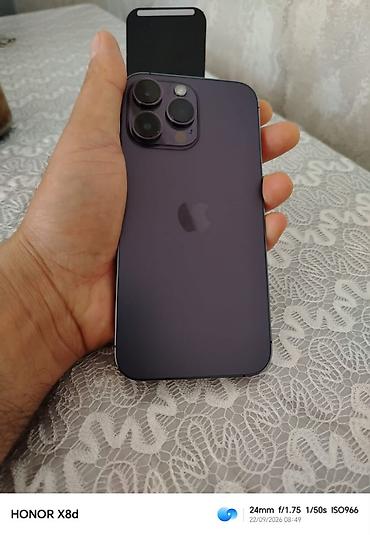 IPhone 14 Pro, 128 GB, Deep Purple, Face ID lalafo.az -da IPhone 14 Pro, 128 GB, Deep Purple, Face ID