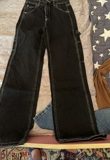 Джинсы, Bershka, 2XS (EU 32), цвет - Черный
