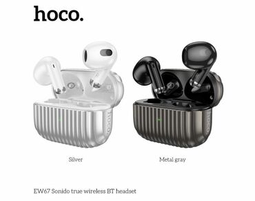 Наушники: Наушники AirPods HOCO EW67 Sonido true wireless BT headset (Silver) 1