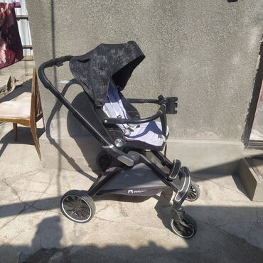 дождевик на коляску: Коляска, цвет - Черный, Б/у