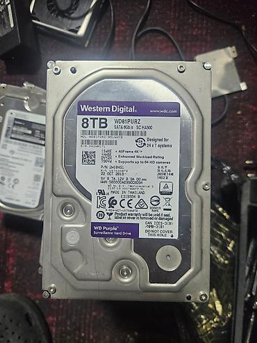 digital camera: Western Digital WD Purple 8TB müşahidə HDD - Model: WD81PURZ (WD — 1