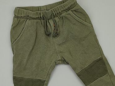 spodnie woskowane brązowe: Sweatpants, H&M, 9-12 months, condition - Very good