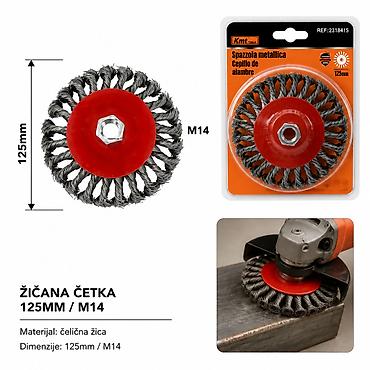 KMT Upletena žičana disk četka 2318415 Opis: - Upletena žičana