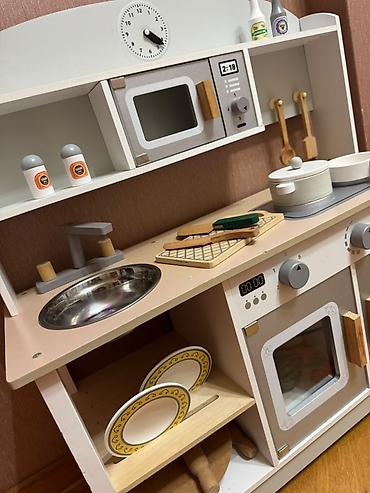 usag desti: Uşaqlar üçün taxta mətbəx satılır 🧸🍳 Taxtadan hazırlanıb, çox — 3