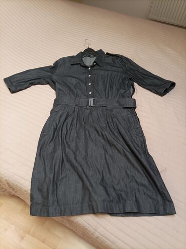 pamučne haljine: L (EU 40), XL (EU 42), bоја - Crna, Drugi stil, Drugi tip rukava