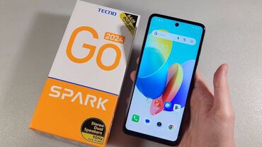 tecno pova 2: Tecno Spark Go 2024, 64 GB, rəng - Qara, Face ID, Sensor, Simsiz şarj