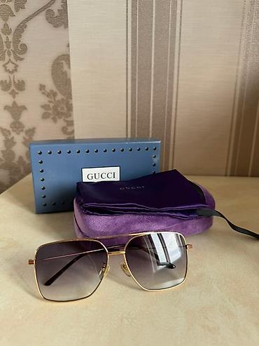 золотые бусы: Солнцезащитные очки очки, Gucci, Женские, Квадратные, Линзы градиентные, Новый — 3