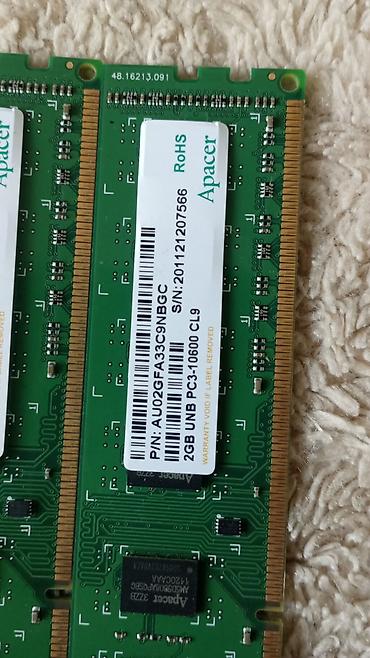 pc hisseleri: Apacer DDR3 masaüstü RAM modulları - Model: Apacer AU02GFA33C9NBGC - — 2