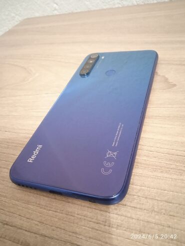 чехол редми: Xiaomi, Redmi Note 8, Б/у, 64 ГБ, цвет - Синий, 2 SIM
