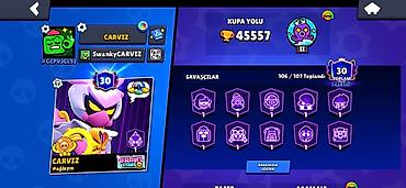 kuboklar: Brawl Stars oyun hesabı 45k kupa ve müxtelif premium paltarlar - Kupa — 2
