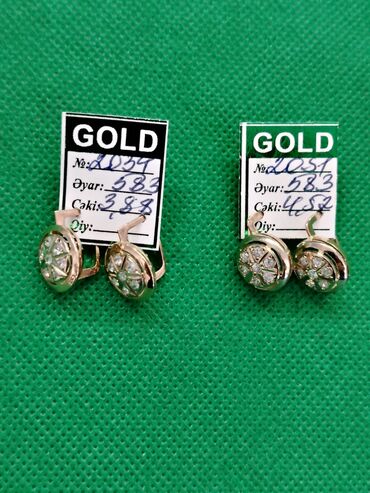 Sırğalar: Sırğa, Sarı qızıl, 583 Əyar — 9