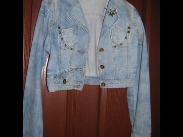 синяя куртка: Джинсовая куртка, L (EU 40)