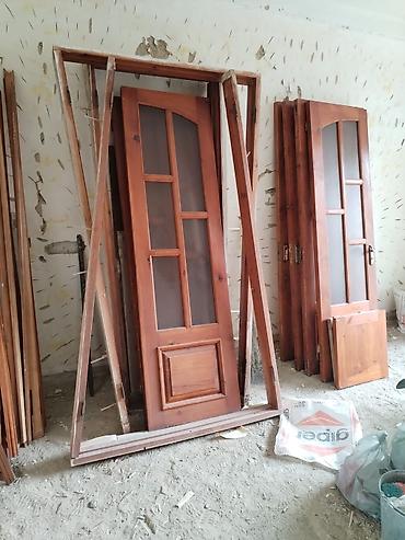 taxta qutular: Taxta otaq qapıları dəsti - Material: təbii ağac (lüminorlu laklama) — 1