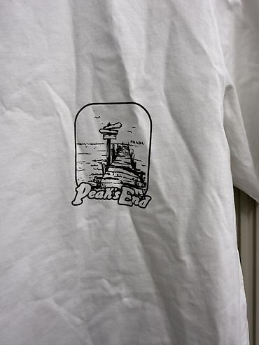 pull and: Футболка Prada “Peak’s End” (белая)ОРИГИНАЛ - Классический крой с — 2
