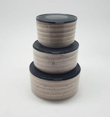 Yemək konteynerləri: Saxlama qabı Vakum qapaqlı Keramika material Mikrodalğalı sobada da