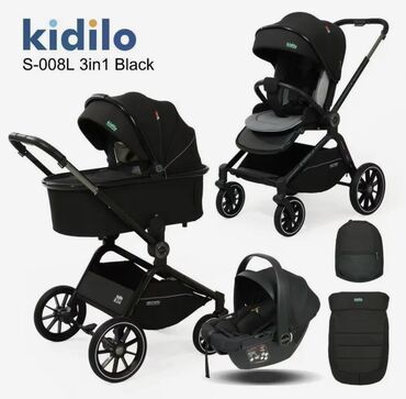 пултовой игрушка: Коляска, цвет - Черный, Новый