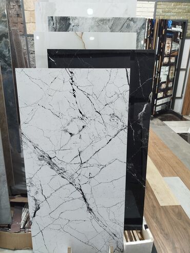 pencere şekilleri: Mərmər naxışlı keramika plitələri - Tip: Böyük ölçülü