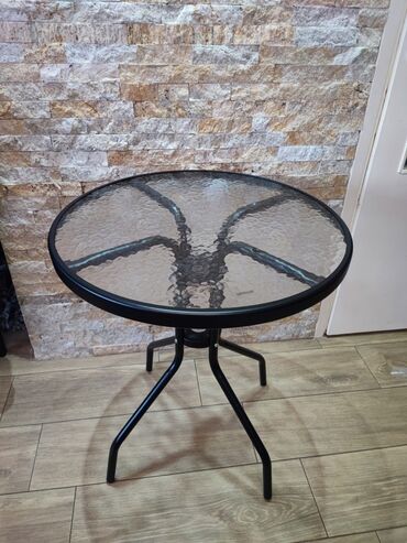 Stolovi: BAŠTENSKI STO Stakleni stočić za bašte,terase,dvorišta. KALJENO — 9