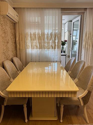 masa satisi: Qonaq otağı üçün, Yeni, Açılan, Dördbucaq masa, 6 stul — 2