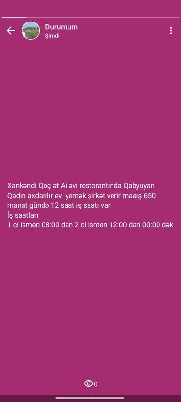 qab yumaq isleri 2019: Qabyuyan tələb olunur, Aylıq ödəniş, İstənilən yaş