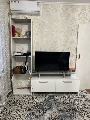 шкаф для дома и офиса: Тумба и подставка для телевизора, Напольная, цвет - Белый