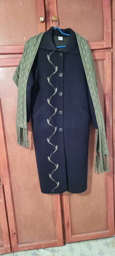 рубашка пальто: Пальто, Зима, Кашемир, Длинная модель, 6XL (EU 52)