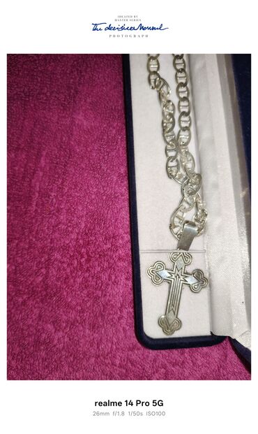 Ogrlice: Srebrni lanac sa priveskom u obliku krsta - Materijal: srebro na lalafo.rs — 17 Ogrlice: Srebrni lanac sa priveskom u obliku krsta - Materijal: srebro — 17