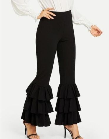 Pantalone: L (EU 40), Visok struk, Zvoncare — 17