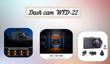 3 kameralı videoregistrator: Video qeydiyyatci Dash cam WFD-22 Prosessor HI3556V200 SENSOR Sony
