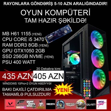 Masaüstü kompüterlər və iş stansiyaları: Oyun üçün Kompüter "RGB Gaming Core i5 3470 GTX1050 2GB 256GB NVME” -da lalafo.az — 1 Masaüstü kompüterlər və iş stansiyaları: Oyun üçün Kompüter "RGB Gaming Core i5 3470 GTX1050 2GB 256GB NVME” — 1