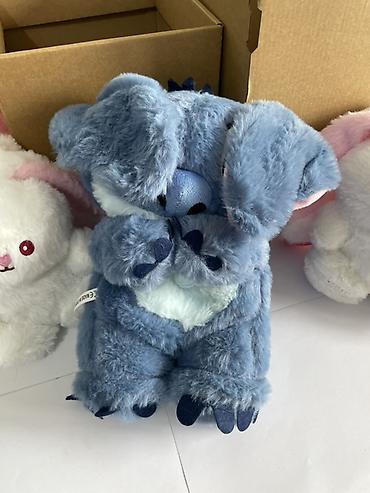 Игрушки: Мягкая игрушка «Синий стич» Имитирование дыхания и жёлтая подставка — 6