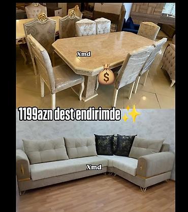 çarpayı divan: Qonaq otağı dəsti künc divan masa oturacaq — 1