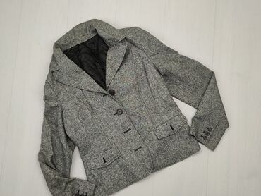 Blazer, jacket, S (EU 36), stan - Dobry, wzór - Jednolity kolor, kolor - Szary
