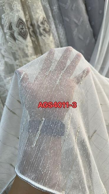 silk filament: AG S4011 seriyası tull pərdəlik parça - Model kodları: AGS4011-1 və — 1