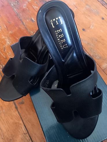 Basanoşka və səndəllər: EBRU Collection qadın sandaleti - Model: Açıq burunlu, slip-on — 3