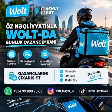 evde online iş: Sürücü-kuryer tələb olunur, Şəxsi nəqliyyat vasitəsi ilə, Gündəlik ödəniş, Təcrübəsiz — 1