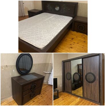 угловая тумба: Двуспальная кровать, Шкаф, Трюмо, 2 тумбы, Б/у