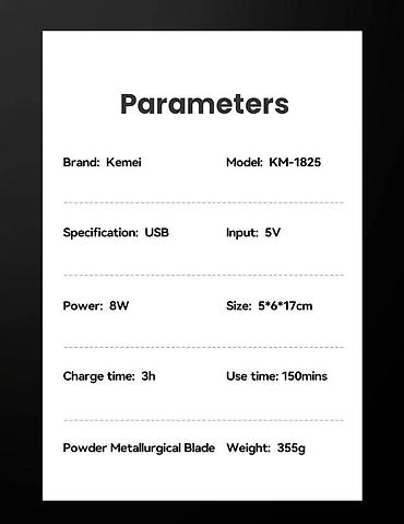 Trimmerlər və saç qırxan maşınlar: Saç qırxan maşın, Kemei, Yeni, Pulsuz çatdırılma, Ödənişli çatdırılma, Rayonlara çatdırılma — 16